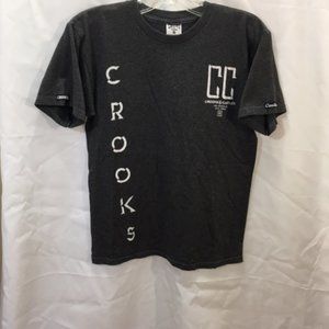 Crooks and Castles Logo Gray Tee